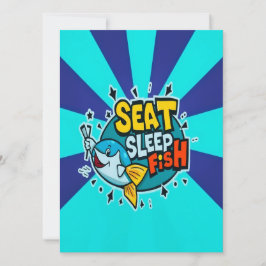 Invitación Tomar algo de diversión con el pescado que duerme