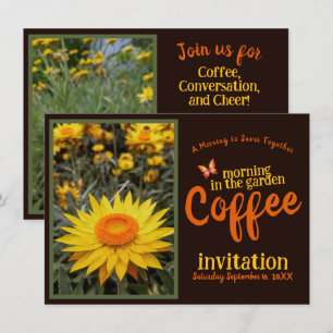 Invitación Tomar café Sonreír y Celebrar Mañana de Café en el