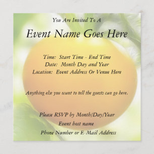 Invitación Tomate anaranjado grande de la herencia