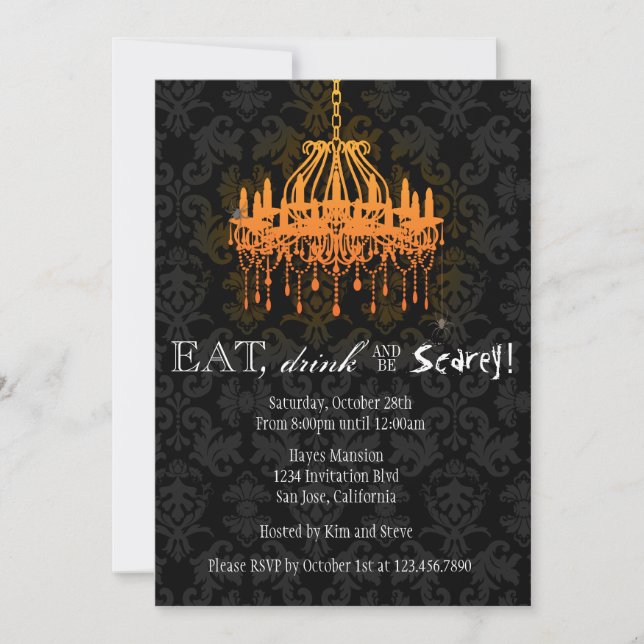 Invitación Tome una copa y descubra la elegante lámpara de ar (Anverso)