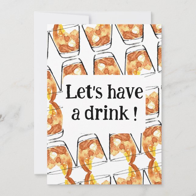 Invitación ¡Tomemos un trago! (Anverso)