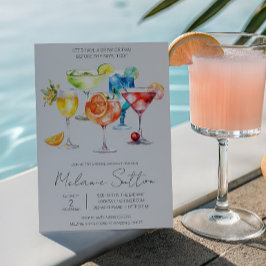 Invitación ¡Tomemos una copa! Cócteles Bridal Shower