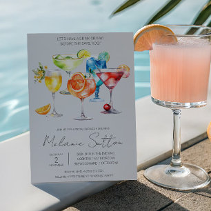 Invitación ¡Tomemos una copa!  Cócteles Bridal Shower