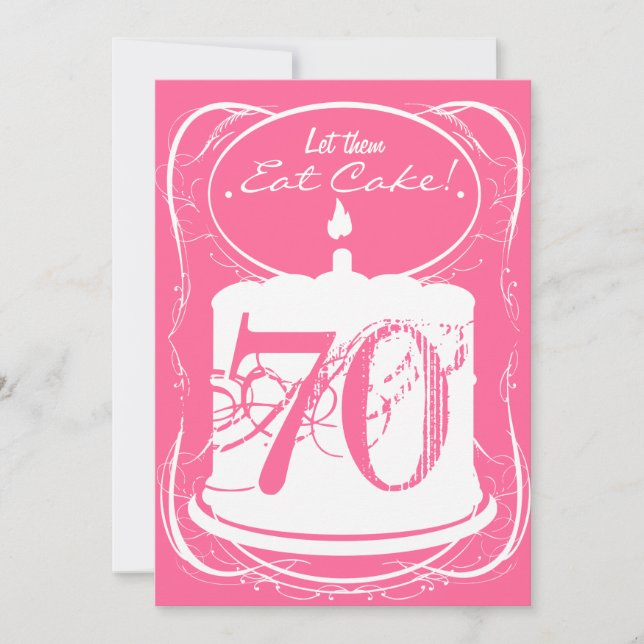 Invitación Tómese una bebida Margaritas 70 cumpleaños (Anverso)