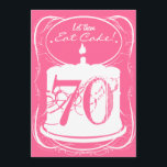 Invitación Tómese una bebida Margaritas 70 cumpleaños<br><div class="desc">"Dejen que coman pastel" porque este Chica de cumpleaños número 70 está bebiendo "Rita's! Celebre el cumpleaños de su fiesta chica con este diseño de un pastel frente a un vaso de margarita.  ¡Marie Antoinette lo aprobaría!</div>