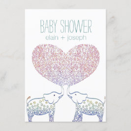 Invitación Toneladas cortas de elefante amado Baby Shower Neu