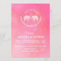 Toneladas de amor Boda de pareja rosa / ducha bird