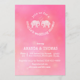 Invitación Toneladas de amor Boda de pareja rosa / ducha bird