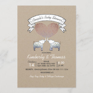 Invitación Toneladas de amor Neutral de la pareja de género B