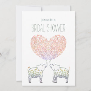Invitación Toneladas de elefantes amados en la DUCHA BRIDAL d