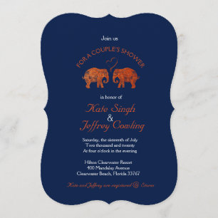 Invitación TONELADAS DE LA Ducha de la Pareja del Corazón de