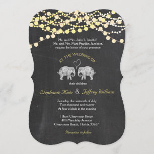 Invitación TONELADAS DE LOVE/Elephant Chalkboard Boda
