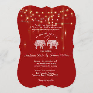Invitación TONELADAS DE LOVE/Elephant String Lights Invite a