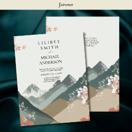 Invitación Tones de la tierra del tema Boda japonés escandina