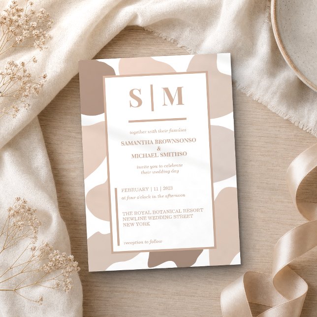 Invitación Tono de Café Marrón Boda (Subido por el creador)