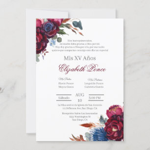 Invitación Tono de joyas Quinceañera