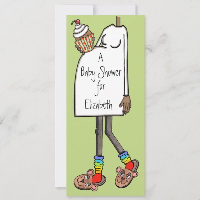 Invitación Tono de piel oscura Baby Shower personalizado (Anverso)