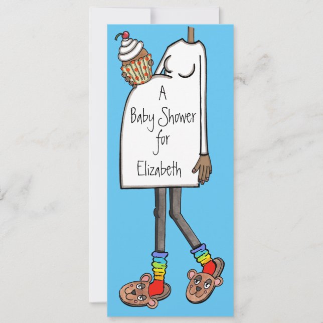 Invitación Tono de piel oscura Baby Shower personalizado (Anverso)