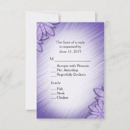 Invitación Tono Floral Violeta Ultra RSVP con Selección de Pl