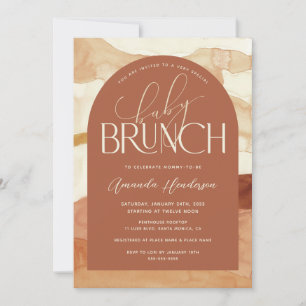 Invitación Tono terroso Brunch de bebé neutral en cuanto al g