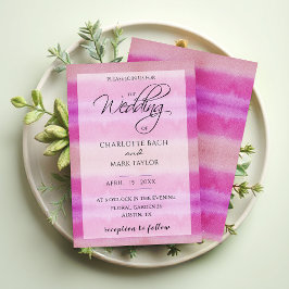 Invitación Tonos de acuarela rosa