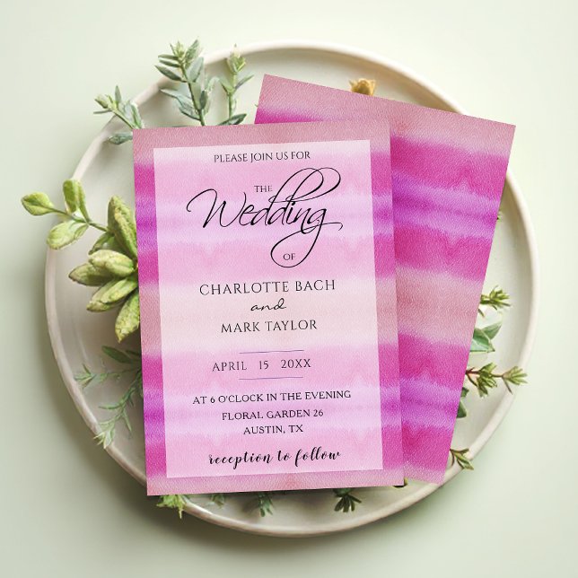 Invitación Tonos de acuarela rosa (Subido por el creador)