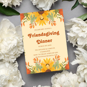 Invitación tonos de otoño botánicos de terracota Amistad