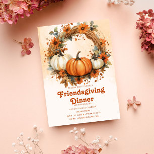 Invitación tonos de otoño botánicos de terracota Amistad