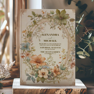 Invitación Tonos de óxido de cobre Elegante Boda elegante
