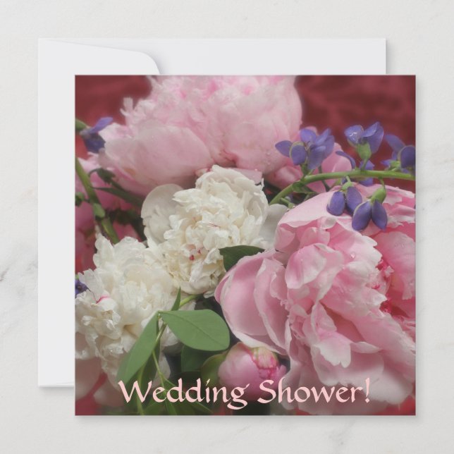 Invitación Tonos rosas y blancos (Anverso)