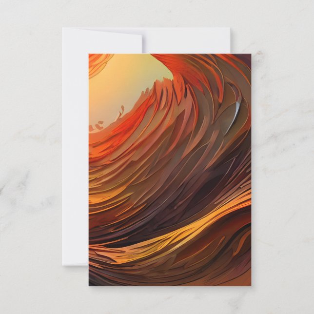Invitación Tonos Terrestres Amanecer Surrealista (Anverso)