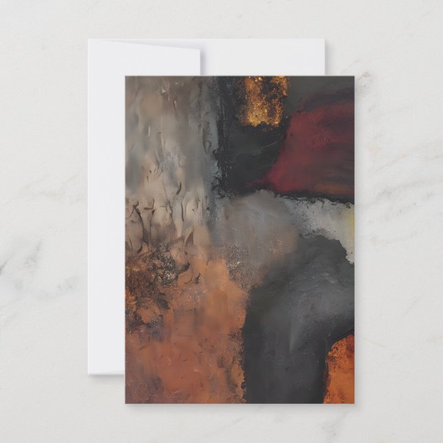 Invitación Tonos terrosos abstracto (Anverso)