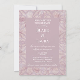 Invitación Tonos terrosos de primavera rosa Batik personaliza