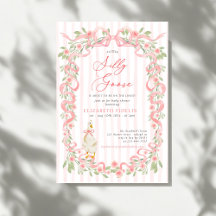 Tonta Gansa Arco Rosa Rosas Flores Baby Shower