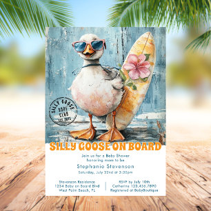 Invitación Tonto Ganso Bebé a Bordo Fiesta de Bebé de Verano