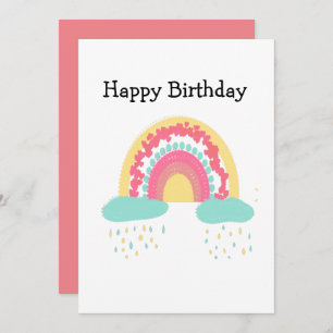 Invitación Tootsie Fruity Rainbow Happy Birday