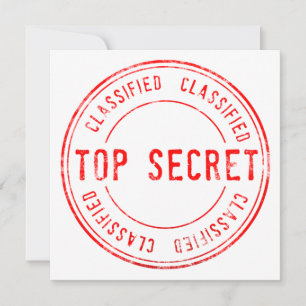 Invitación Top Secret de la fiesta de cumpleaños de sorpresa 