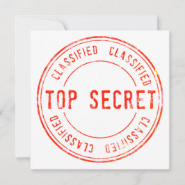 Invitación Top Secret de la fiesta de cumpleaños de sorpresa 