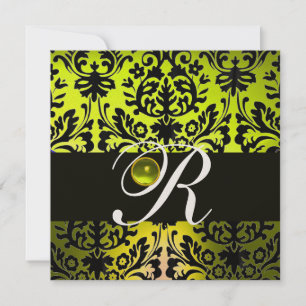 Invitación TOPACIO DE DAMA DE AMARILLO NEGRO Champagne