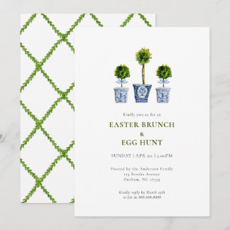 Invitación Topiaries Easter brunch & eggs hunt invitation