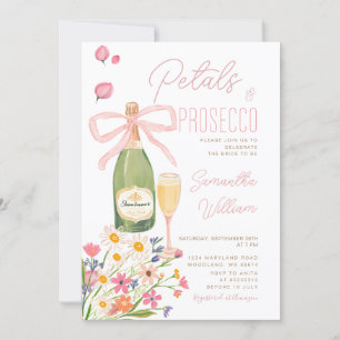 Invitación Toque de flores silvestres Prosecco Brunch de duch