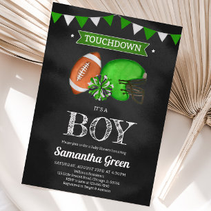 Invitación Toque de touchdown Es una ducha de bebé niño