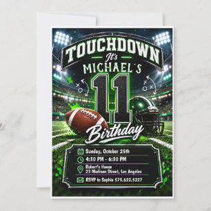 Invitación Toque de touchdown Fútbol Americano - Fútbol 11 cu
