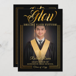 Invitación Toque dorado Ilumina tu futuro.