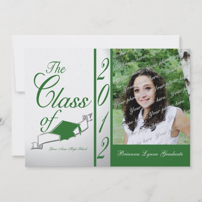 Invitación Toque verde de la graduación de clase 2012 (Anverso)