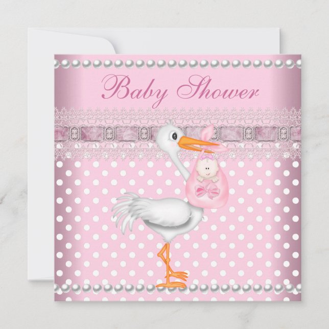 Invitación Tormenta Pearl Pearl para el Chica de Baby Shower (Anverso)