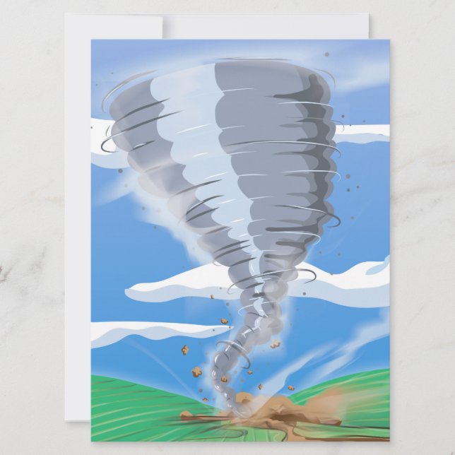 Invitación Tornado Twister (Anverso)