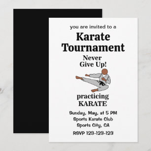 Invitación Torneo de Artes Marciales Cinturón Negro de Karate