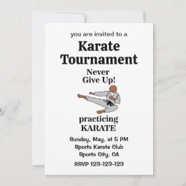 Invitación Torneo de Artes Marciales Karate Black Belt