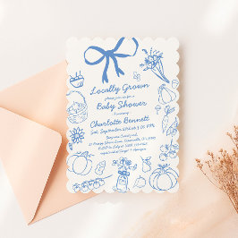 Invitación Torneo de Baby Shower de calabaza de cosecha local